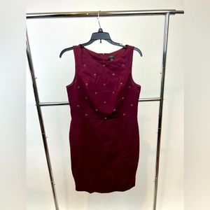 Ann Taylor Burgundy Studded Dress